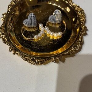 Gifts for Her 🎁 Heart Earrings with Faux Pearls